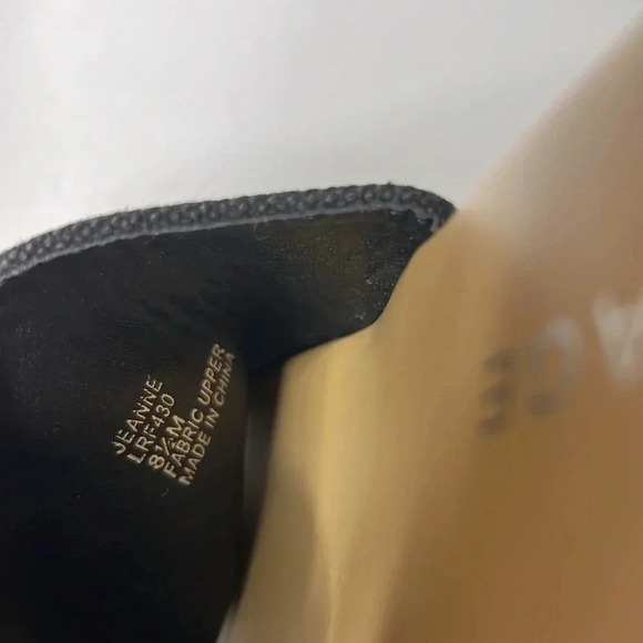 Rampage espadrille wedge slides black sandals sz 8.5 black denim upper. - Picture 5 of 5